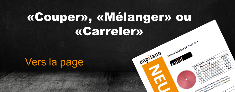nouveautés pour le carreleur